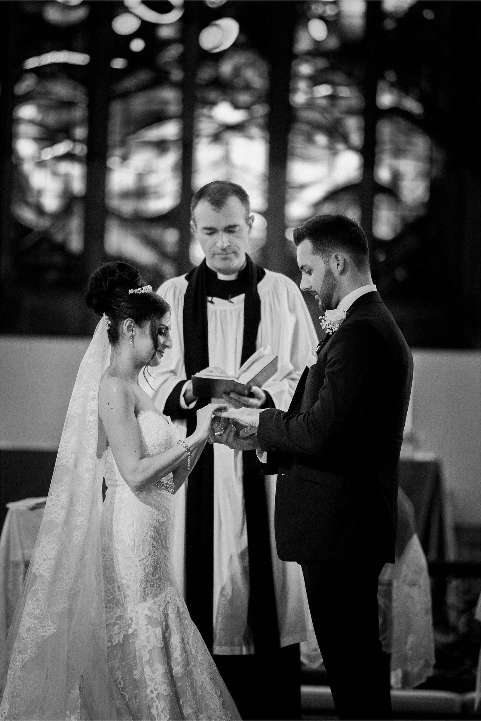 couple getting married at St Andrew;s Church