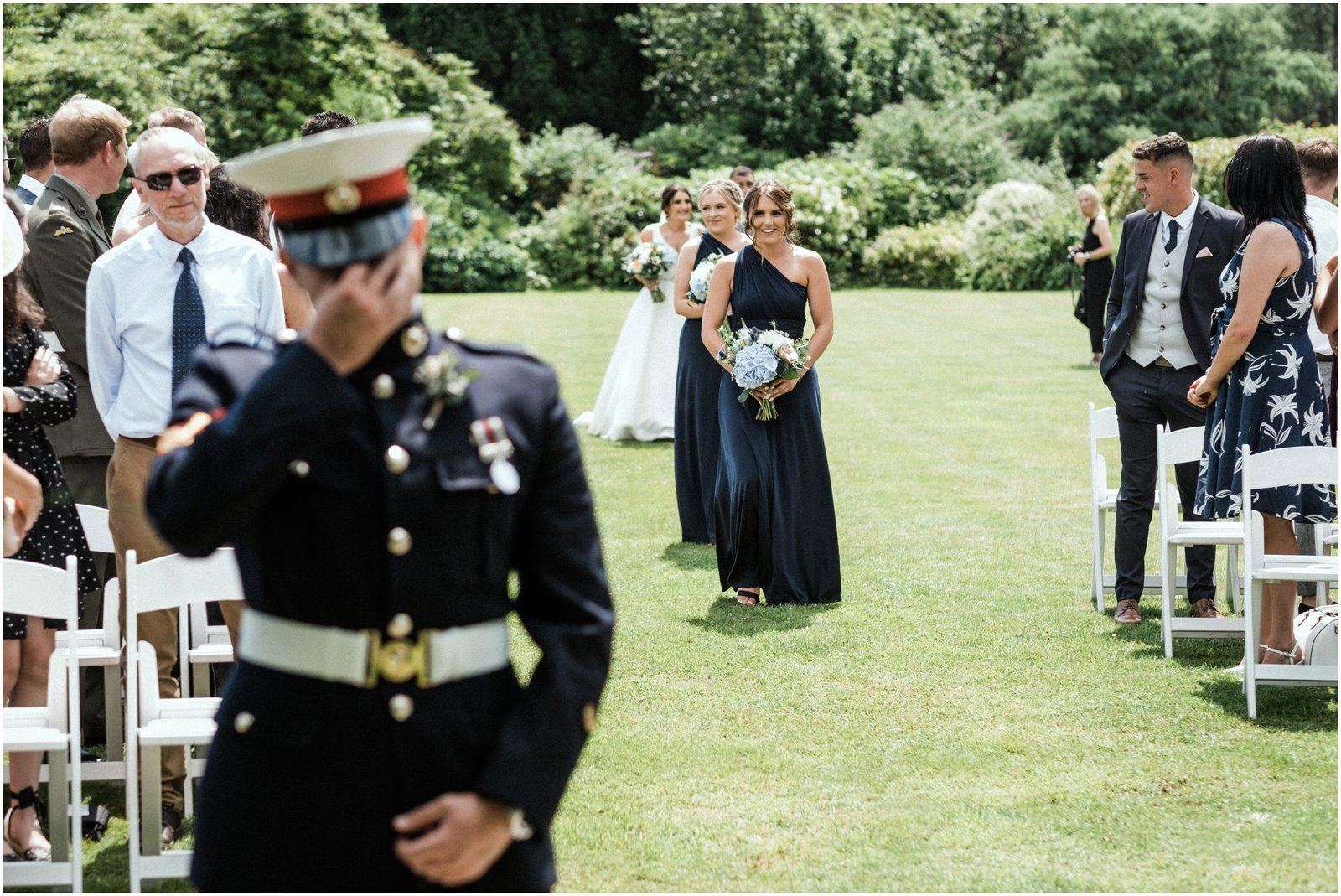 military outdoor wedding Pentillie