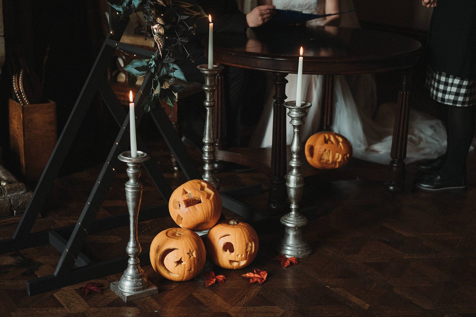 Halloween wedding at Huntsham Court