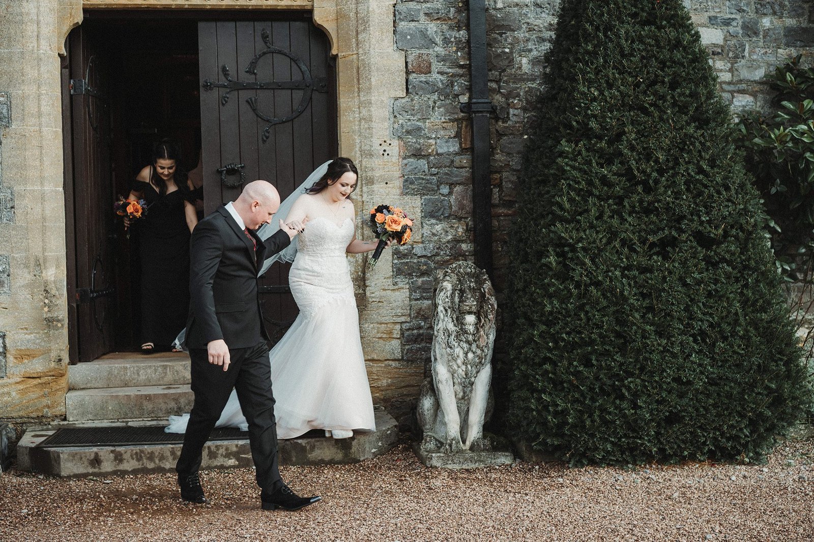 Halloween wedding at Huntsham Court