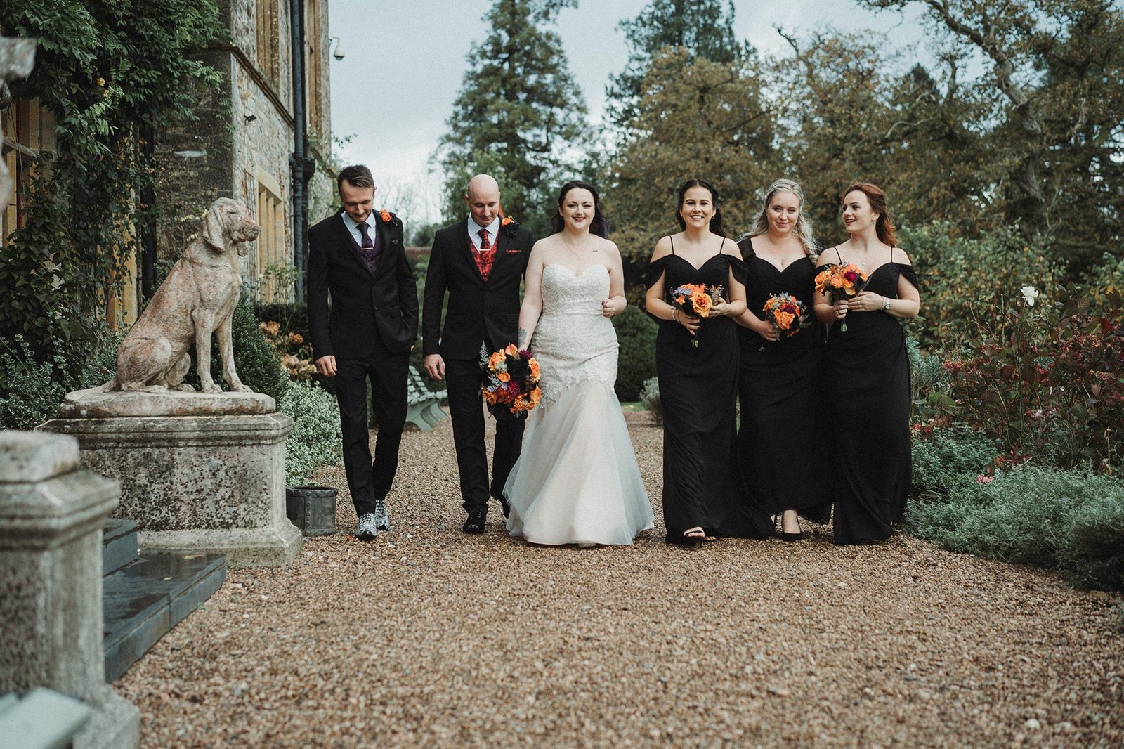 Halloween wedding at Huntsham Court