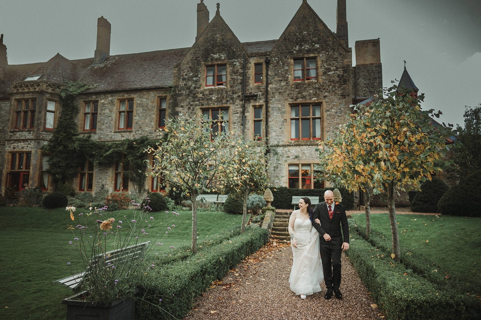 Halloween wedding at Huntsham Court