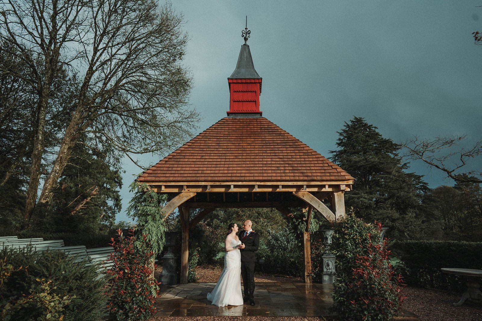 Halloween wedding at Huntsham Court